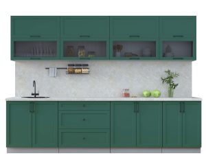 ГОТОВАЯ КУХНЯ ТРЕНД SOFT-TOUCH 3,0Б (ИЗУМРУД/ ИЗУМРУД)