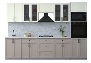 ГОТОВАЯ КУХНЯ ТРЕНД SOFT-TOUCH 3,0В (БЕЛЫЙ/ ЛУНА)