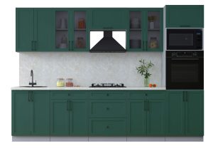 ГОТОВАЯ КУХНЯ ТРЕНД SOFT-TOUCH 3,2В (ИЗУМРУД/ ИЗУМРУД)