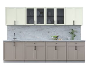 ГОТОВАЯ КУХНЯ ТРЕНД SOFT-TOUCH 3.1А (БЕЛЫЙ/ ЛУНА)