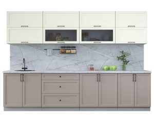 ГОТОВАЯ КУХНЯ ТРЕНД SOFT-TOUCH 3,1Б (БЕЛЫЙ/ ЛУНА)