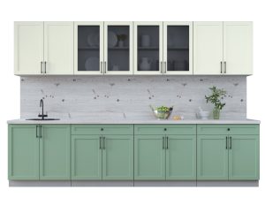 ГОТОВАЯ КУХНЯ ТРЕНД SOFT-TOUCH 3.2А (БЕЛЫЙ/ МЯТА)