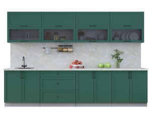 ГОТОВАЯ КУХНЯ ТРЕНД SOFT-TOUCH 3,2Б (ИЗУМРУД/ ИЗУМРУД)