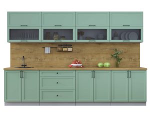 ГОТОВАЯ КУХНЯ ТРЕНД SOFT-TOUCH 3,2Б (МЯТА/ МЯТА)