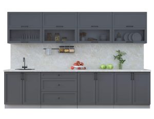 ГОТОВАЯ КУХНЯ ТРЕНД SOFT-TOUCH 3,2Б (ПЕПЕЛ/ ПЕПЕЛ)