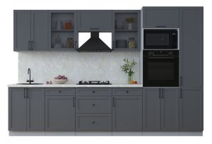 ГОТОВАЯ КУХНЯ ТРЕНД SOFT-TOUCH 3,2В (ПЕПЕЛ/ ПЕПЕЛ)