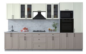 ГОТОВАЯ КУХНЯ ТРЕНД SOFT-TOUCH 3,4В (БЕЛЫЙ/ ЛУНА)