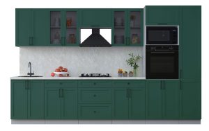 ГОТОВАЯ КУХНЯ ТРЕНД SOFT-TOUCH 3,4В (ИЗУМРУД/ ИЗУМРУД)