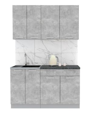 ГОТОВАЯ КУХНЯ ЛАЙТ 1,4-60 (БЕТОН/ БЕТОН)