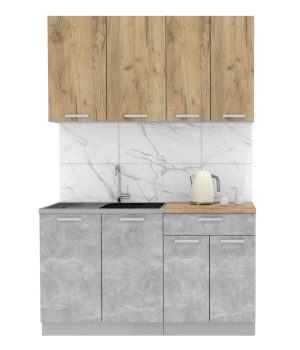 ГОТОВАЯ КУХНЯ ЛАЙТ 1,4 (ДУБ ЗОЛОТОЙ/ БЕТОН)