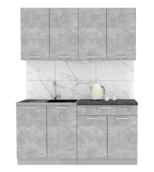 ГОТОВАЯ КУХНЯ ЛАЙТ 1,6 (БЕТОН/ БЕТОН)