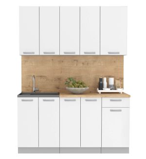 ГОТОВАЯ КУХНЯ ЛАЙТ 1,6-60 (БЕЛЫЙ/ БЕЛЫЙ)